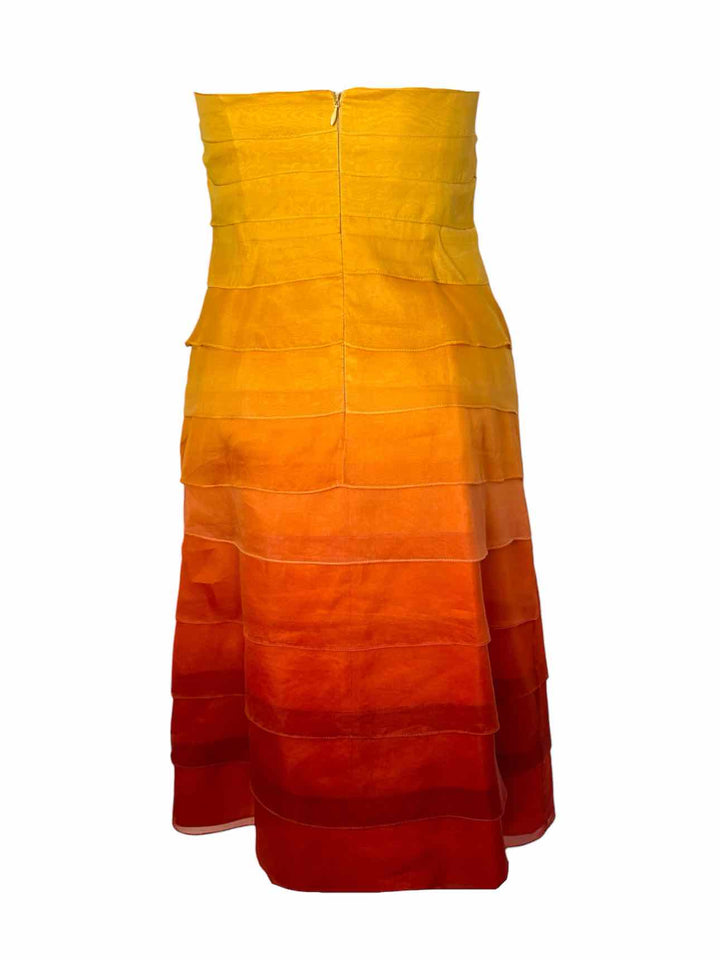 Kay Unger Size 6 Pleated Silk Dress
