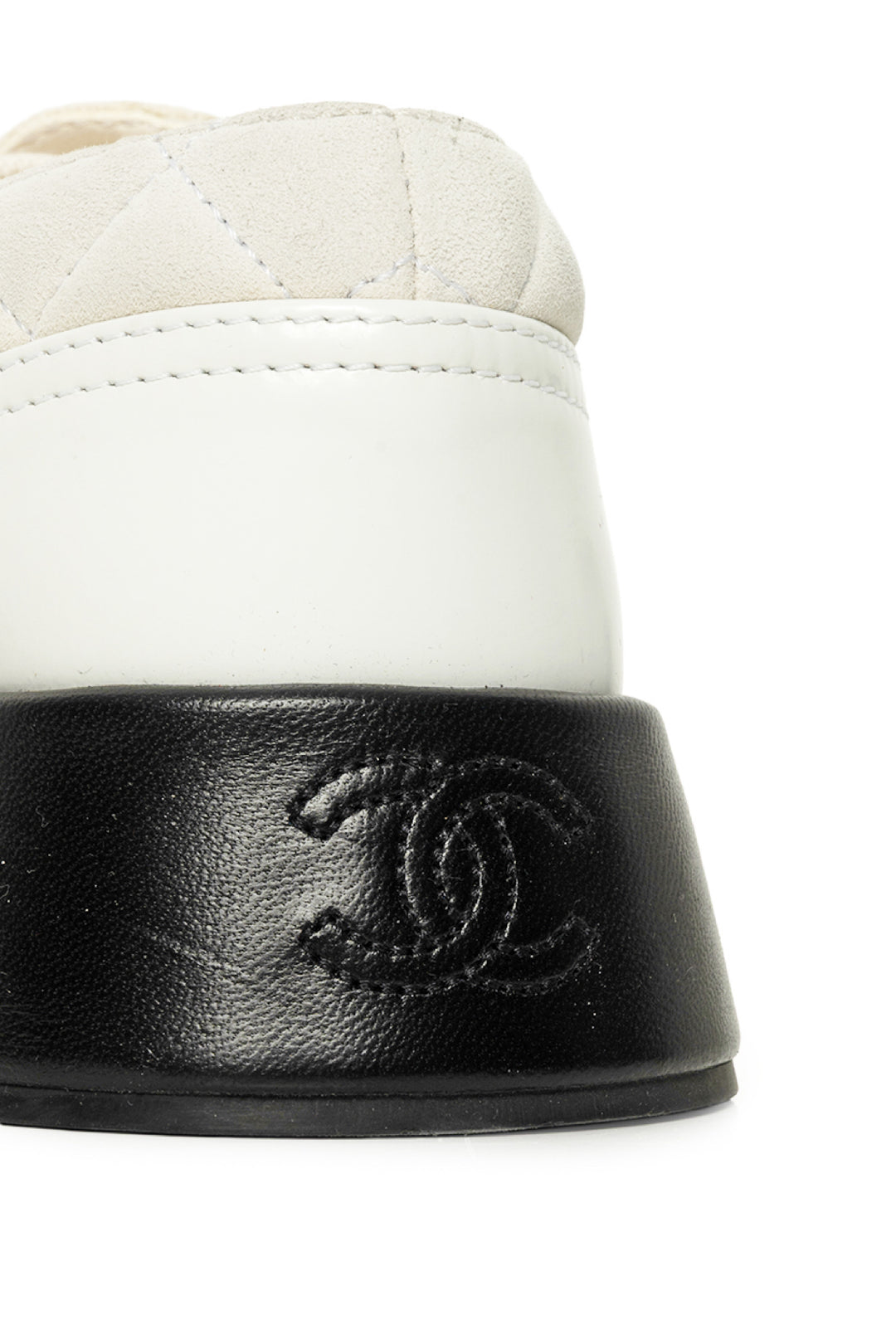 Chanel Size 36 Suede & Canvas Quilted Platform Sneaker