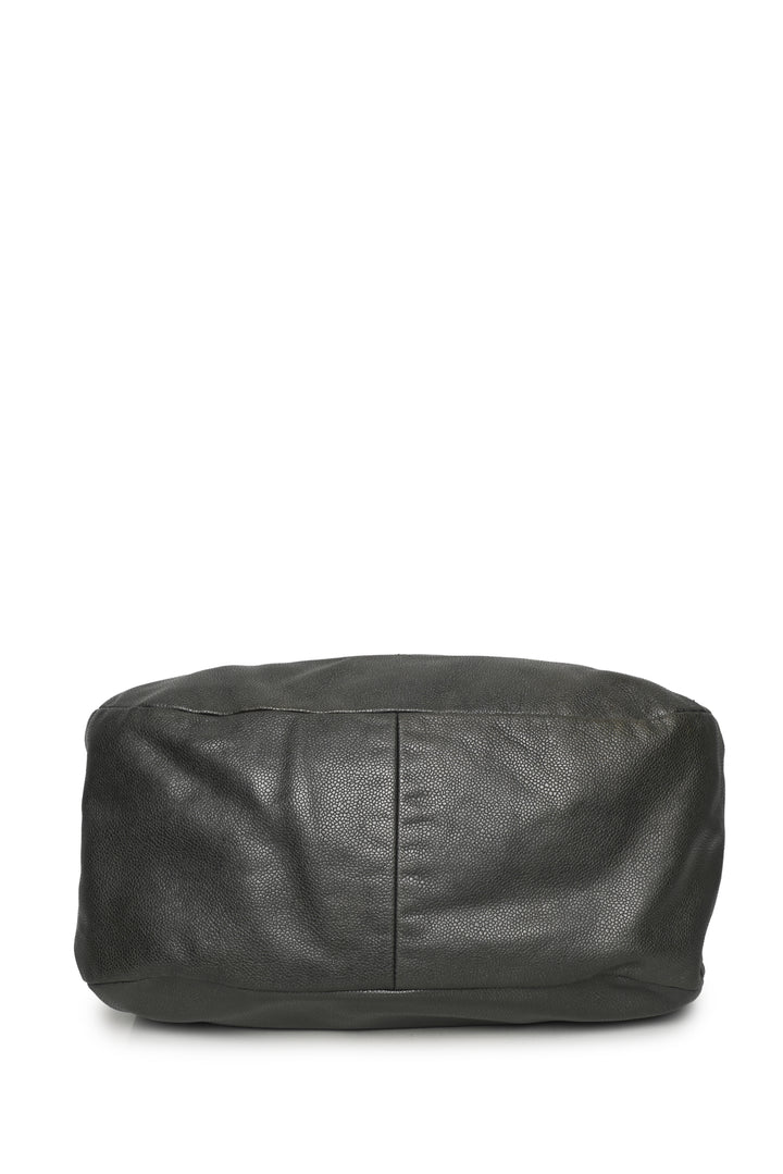 Chanel 2009-2010 Pewter Glazed Caviar Leather 31 Hobo