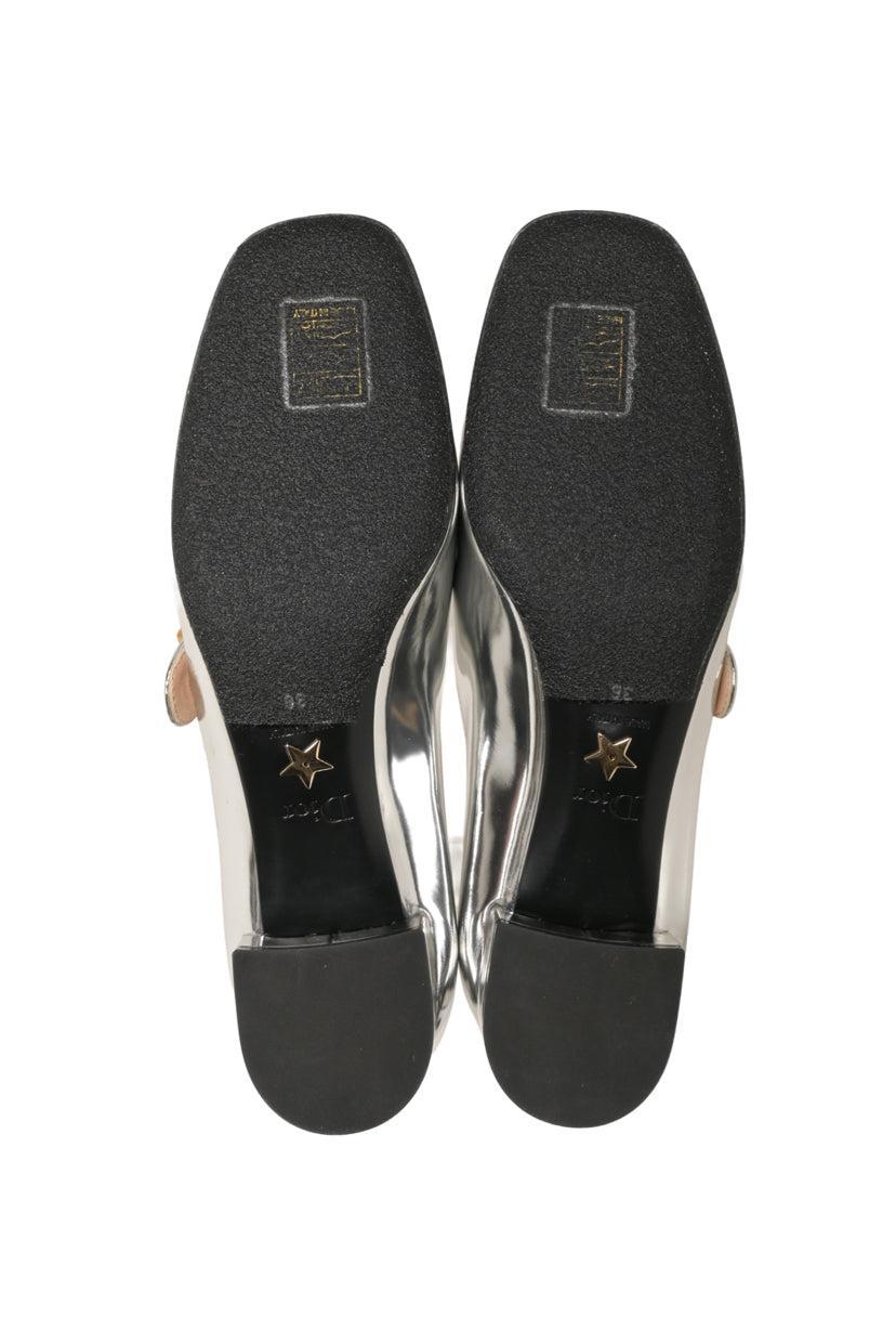 Dior Size 36 Mirror Finish Baby-D Ballet Pumps