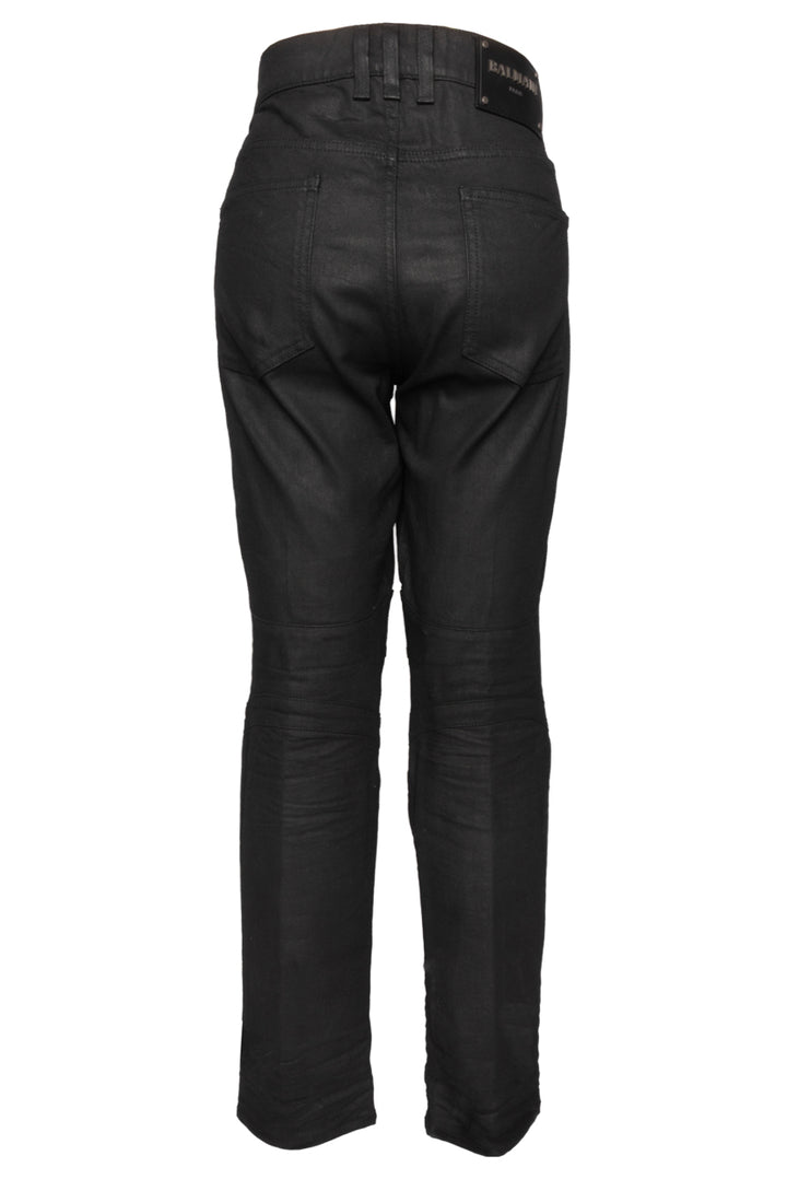 Balmain Size 36 Men's Coated Denim Slim Fit Jeans