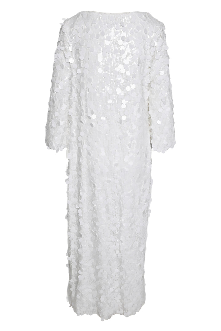 Trina Turk Size L Singles 3/4-Sleeve Keyhole Maxi Dress