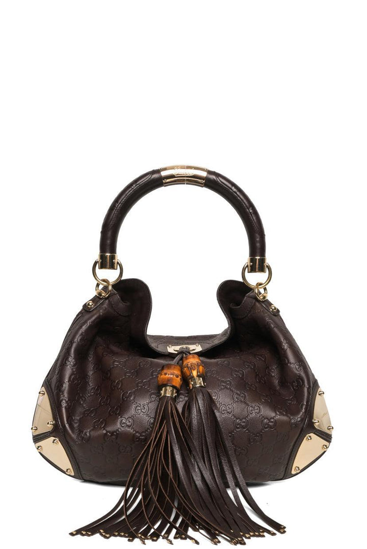 Gucci GG Signature Guccissima Leather Large Babouska Indy Hobo Shoulder Bag