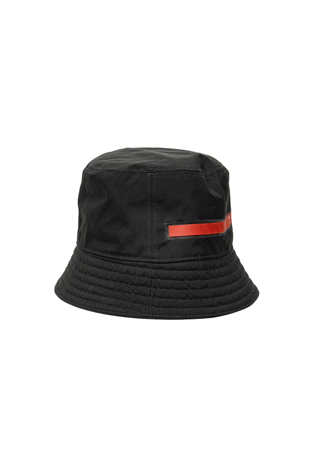 Prada Size M Linea Rossa Logo Technical Nylon Bucket Hat