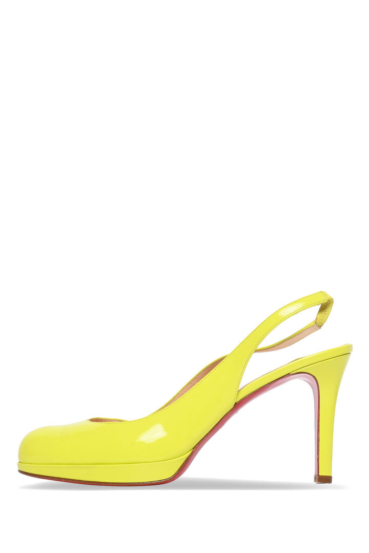 Christian Louboutin Size 41 Patent Leather Slingback Pumps