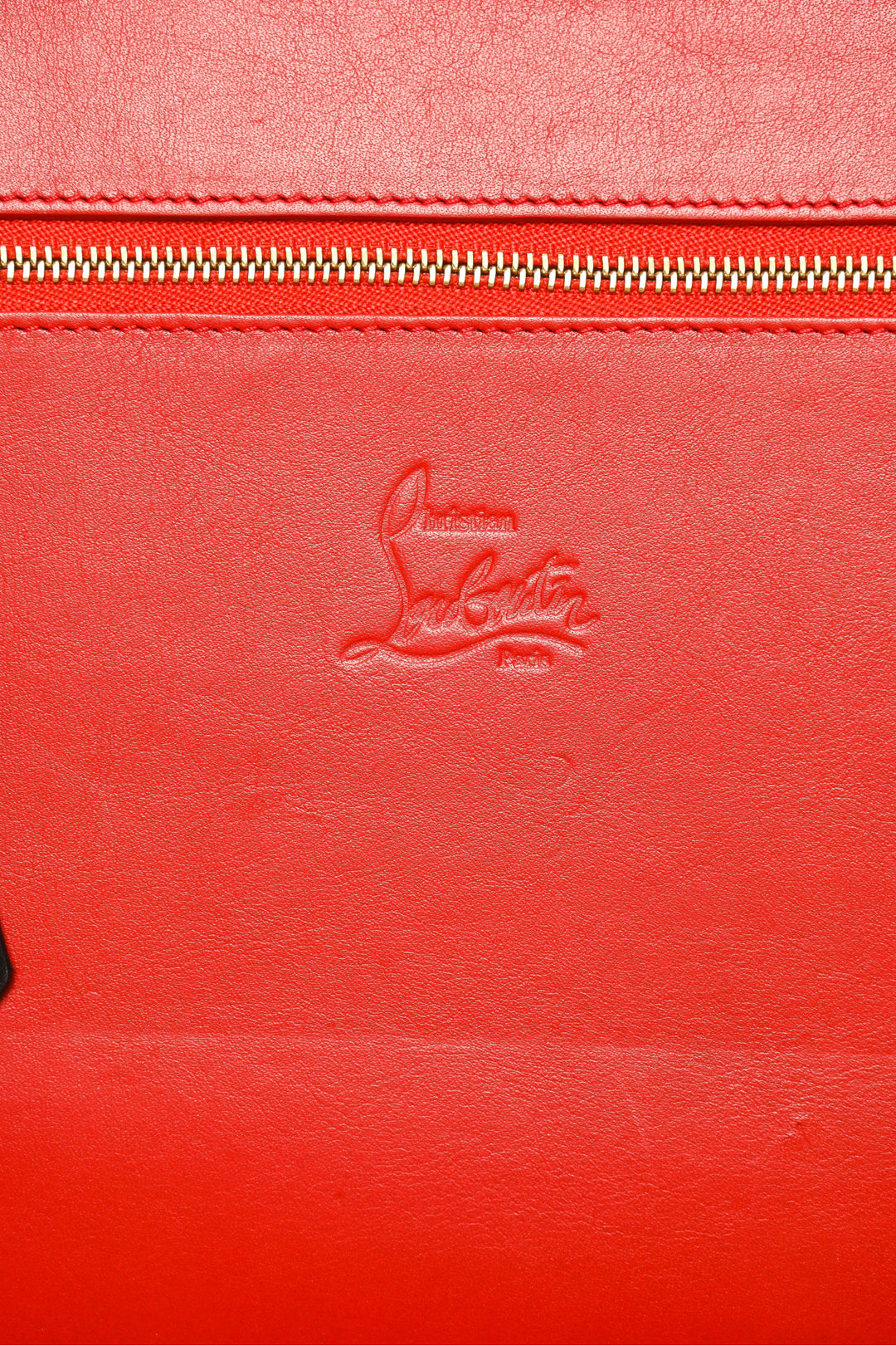 Christian Louboutin Leather Spiked Clutch Wristlet