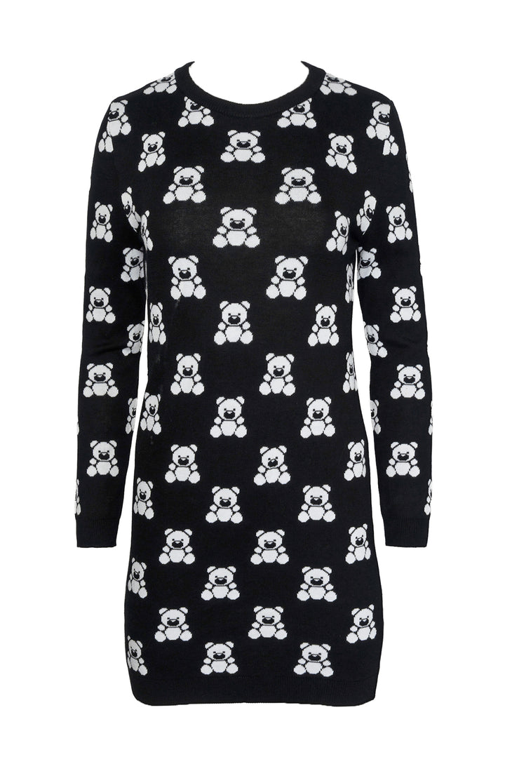 Moschino Size 6 Teddy Print Dress