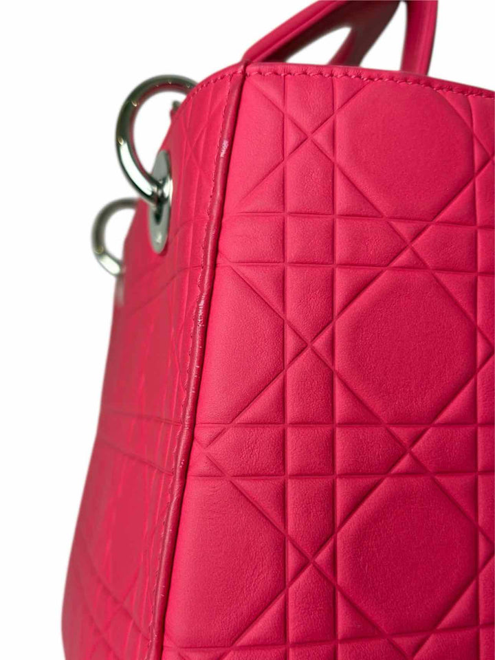 Dior 2013 Ultra Matte Calfskin Cannage Medium Lady Dior Tote