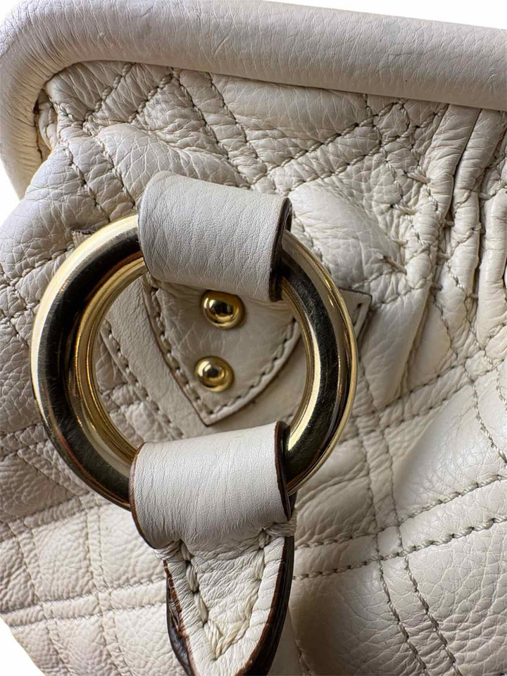 Marc Jacobs Original Quilted Leather Stam Bag w/Kiss-Lock Purse