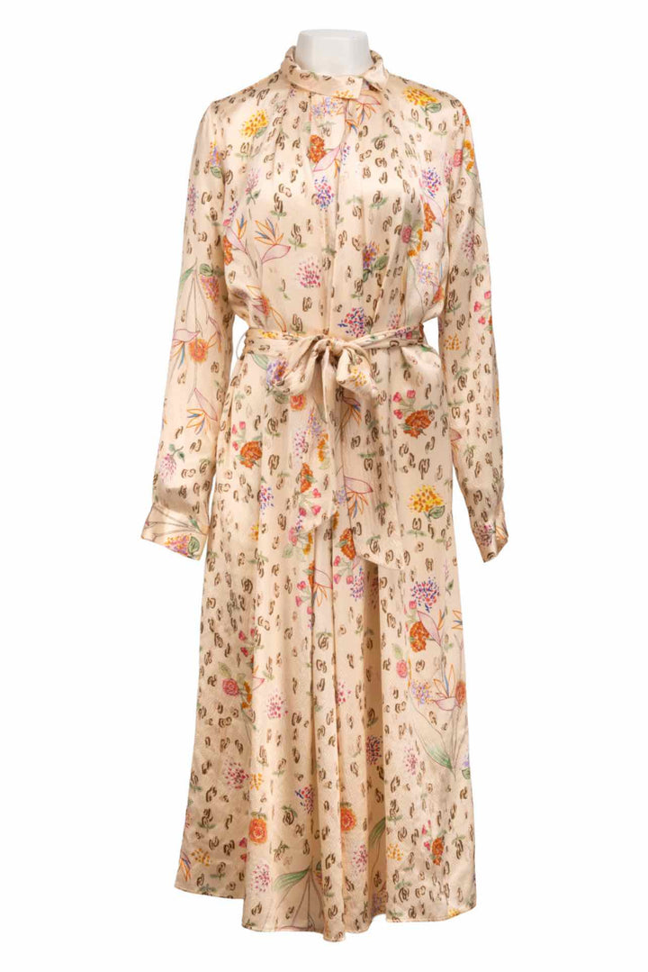 Forte_Forte Size 2 Floral Long Sleeve Maxi Dress