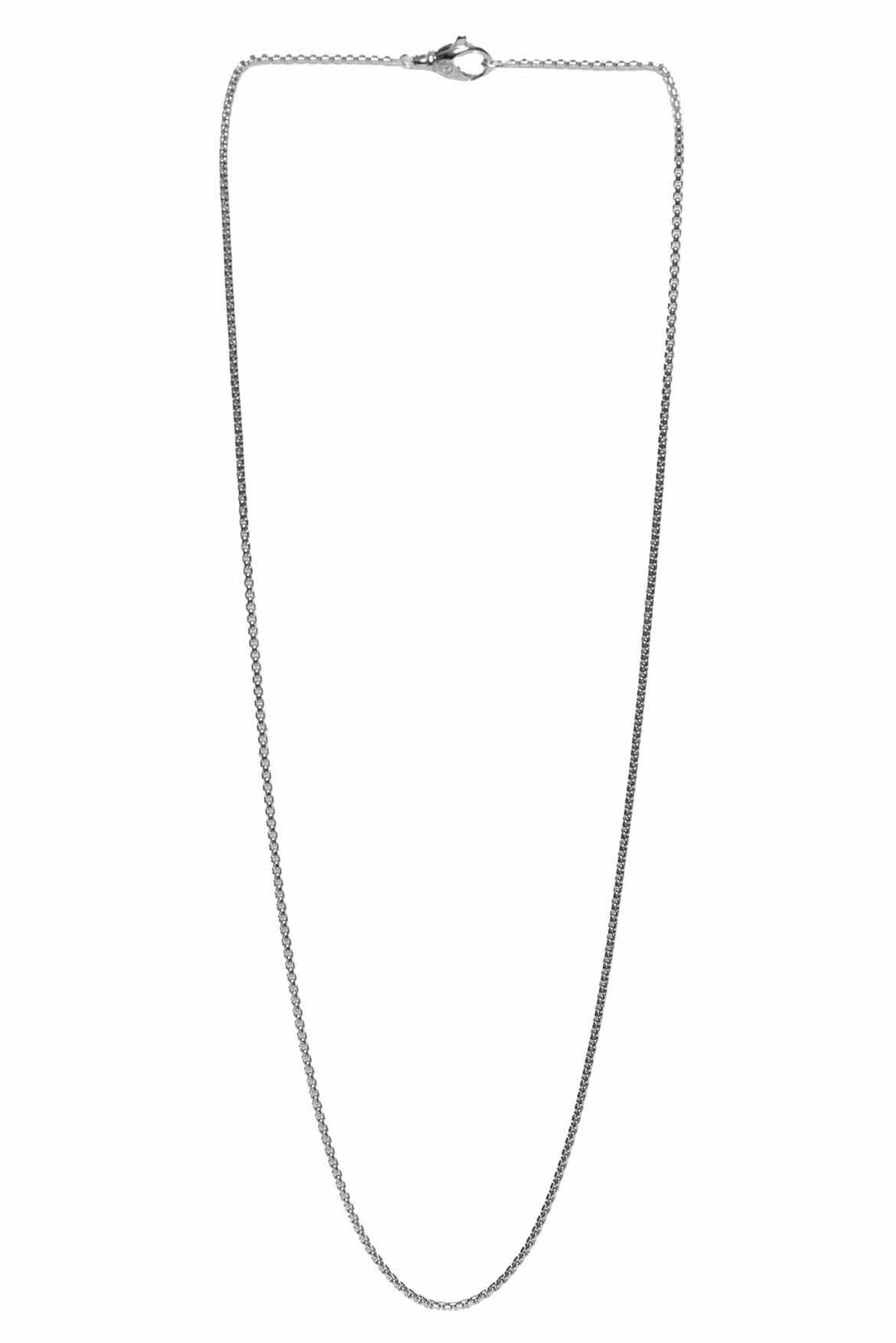 David Yurman 18K White Gold Box Chain Necklace