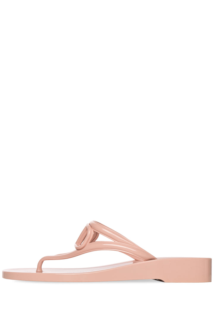 Valentino Size 37 VLogo Signature Rubber Thong Sandals