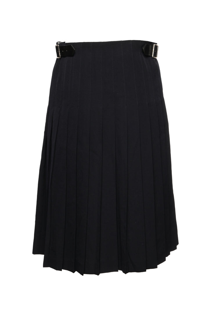 Comme Des Garcons Size XS Wool Pleated Wrap Skirt