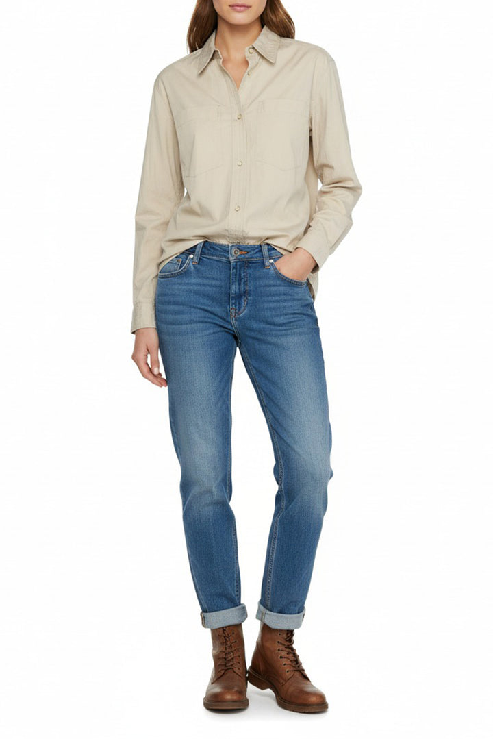 LEMAIRE Size 34 Snap Pointed Collar Blouse