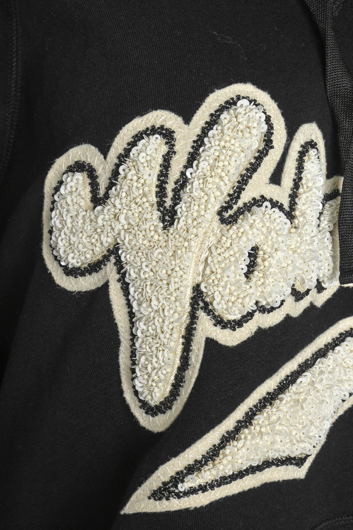 Valentino Size M Beaded Logo Hoodie