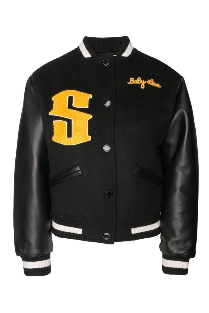 Sandro Size 34 Wool & Leather Jacket