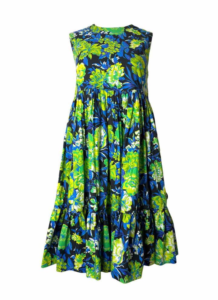 MSGM Size 42 Floral Cotton Dress