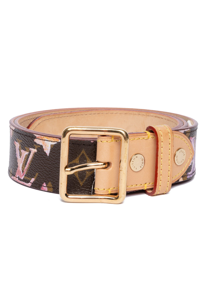 Louis Vuitton Size 85 Monogram Watercolour Buckle Belt