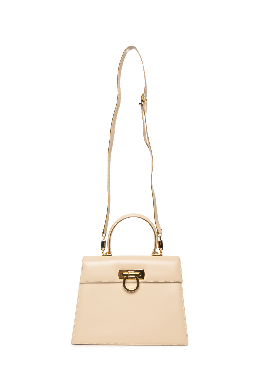 Salvatore Ferragamo Leather Kelly Top Handle Bag