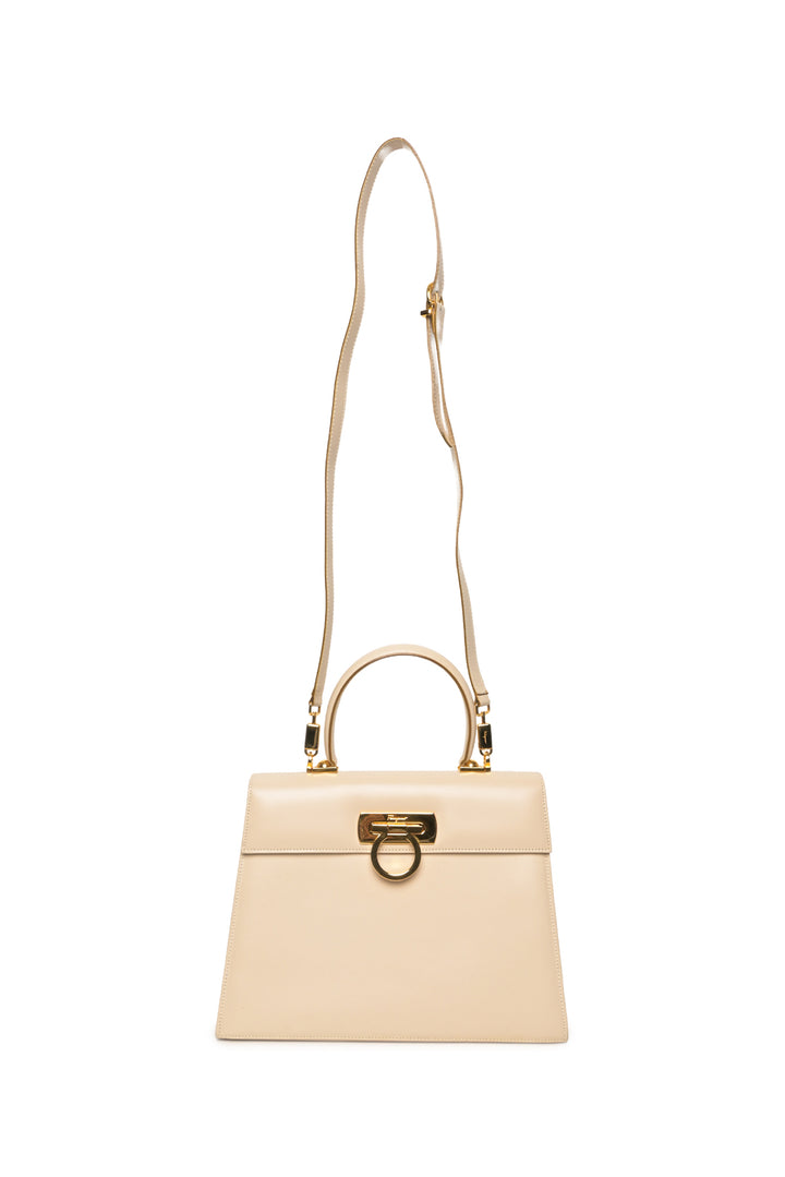 Salvatore Ferragamo Leather Kelly Top Handle Bag