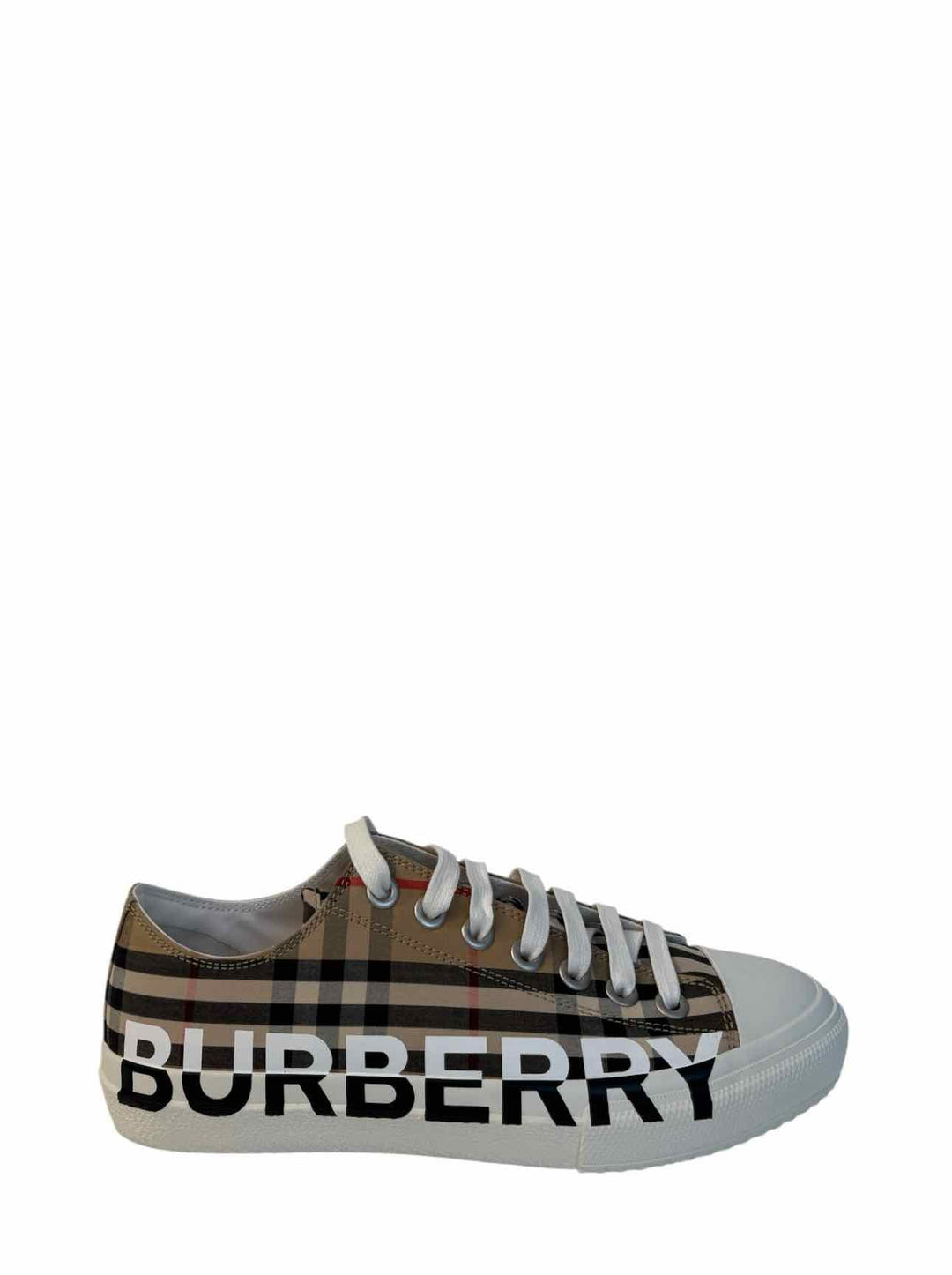 Burberry Size 39 Logo Print Vintage Check Sneaker