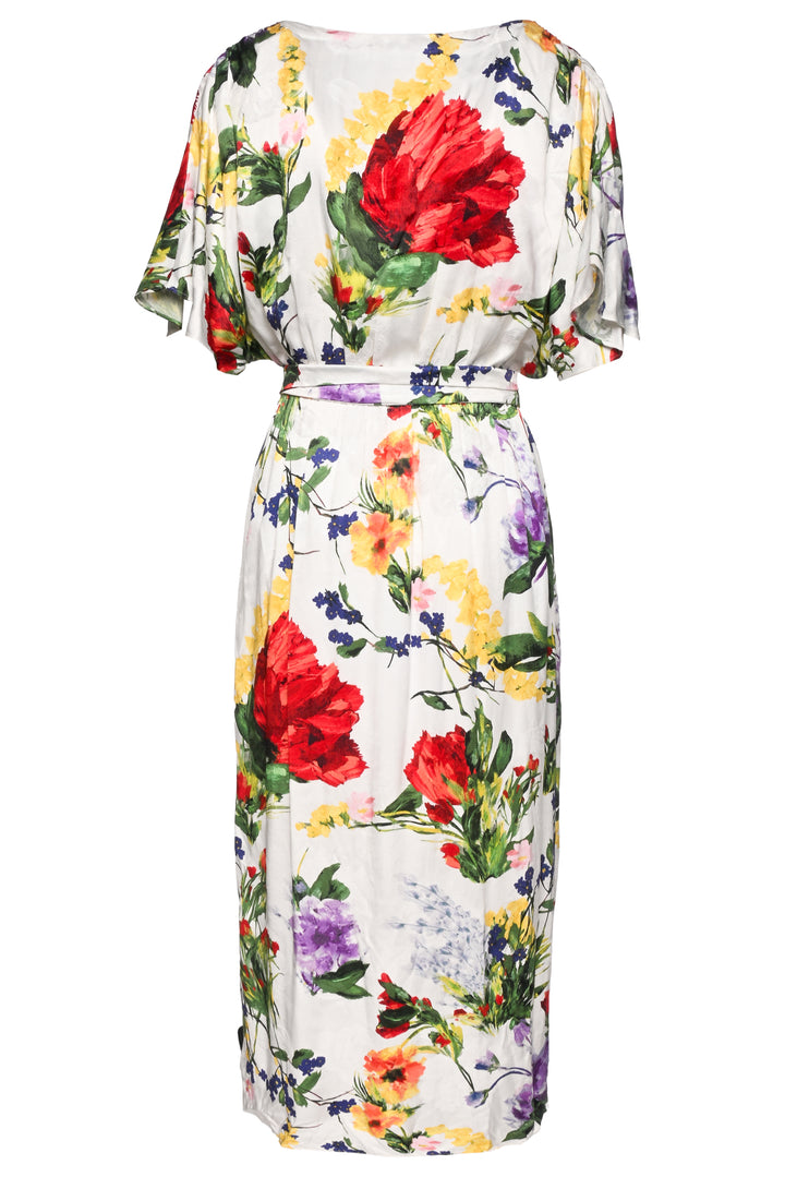 Alice + Olivia Size 4 Clarine Floral Wrap-Style Dress