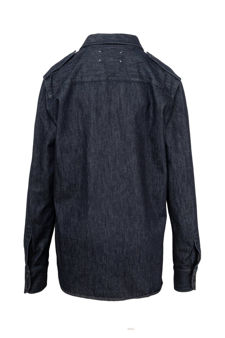 Maison Margiela Size 40 Men's Denim Shirt Long Sleeve
