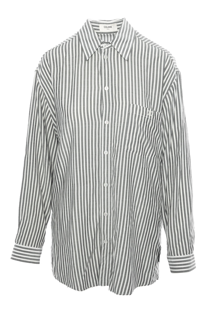 Celine Size 38 Striped Blouse