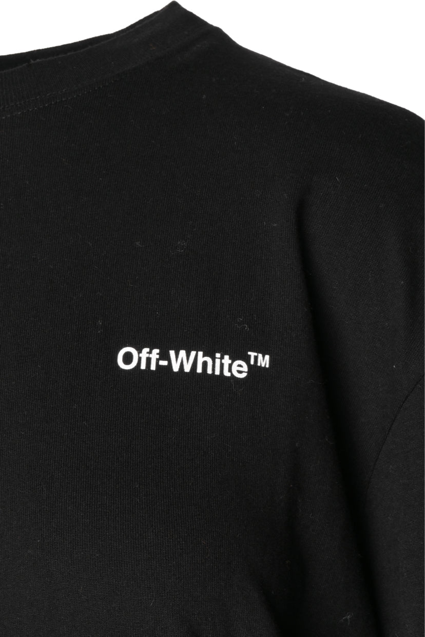 OFF-WHITE Size M Men's Diagonal Helvetica Long Sleeve T-shirt