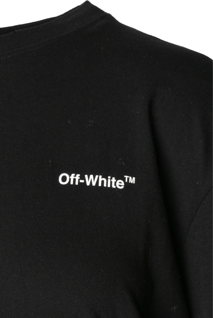 OFF-WHITE Size M Men's Diagonal Helvetica Long Sleeve T-shirt