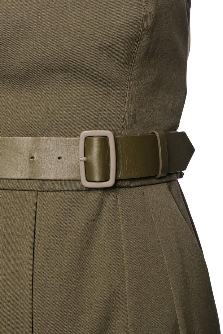 Max Mara Size 4 Strapless Wide Leg Belted Jumpsuit