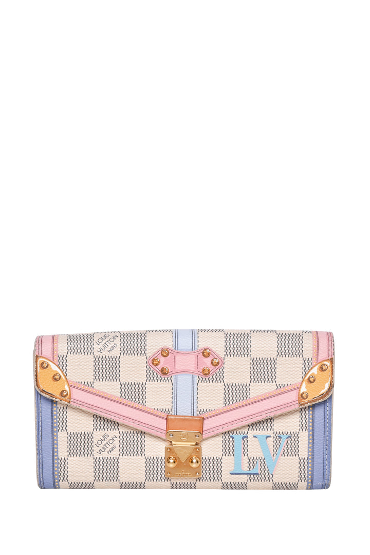 Louis Vuitton 2018 Damier Azur Summer Trunks Sarah Wallet