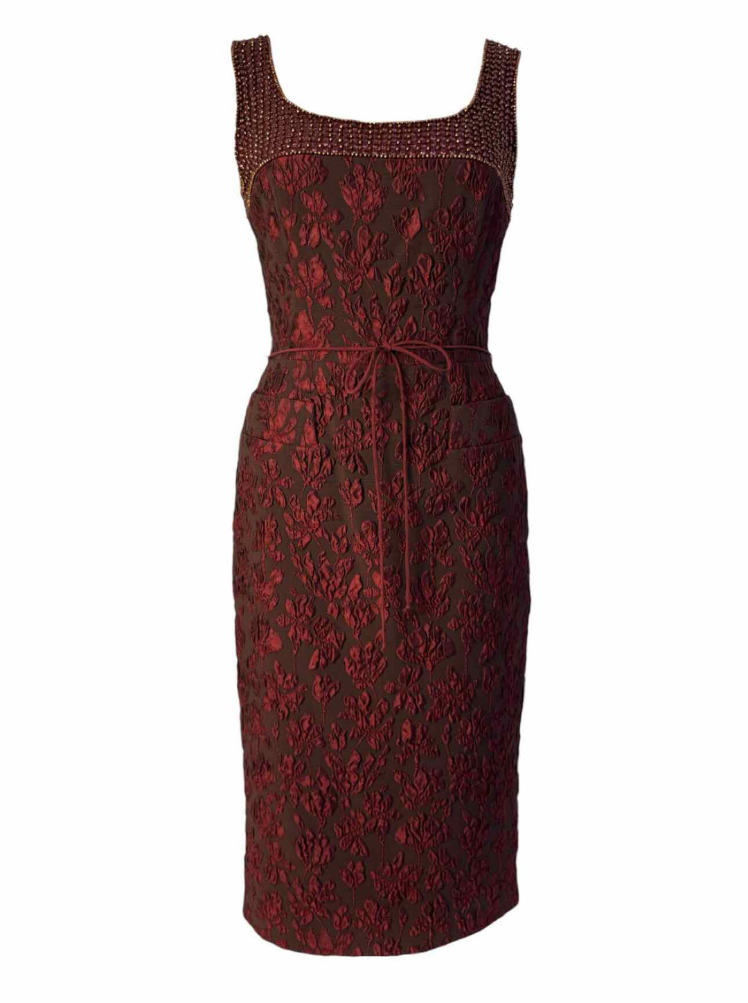 Escada Size 36 Beaded Floral Dress & Blazer Suit