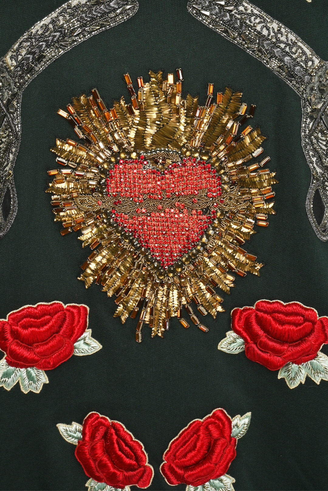 Dolce & Gabbana Size 48 Sacred Heart Embellished Sweatshirt