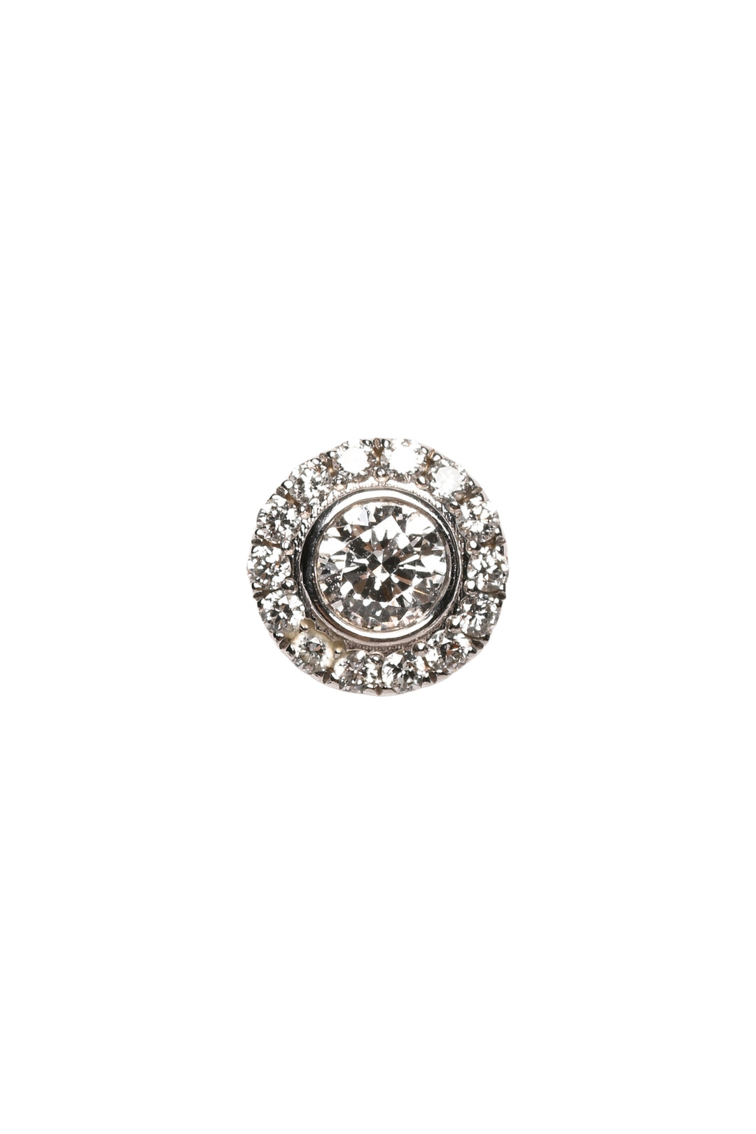 Idyl 14K White Gold Ada 0.22tcw Lab Grown Halo Diamond Pendant