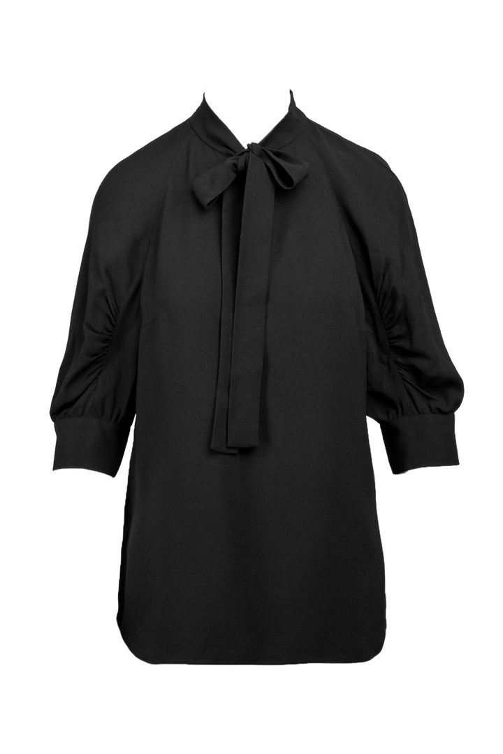 Prada Size 42 2017 Neck Tie Short Sleeve Tops