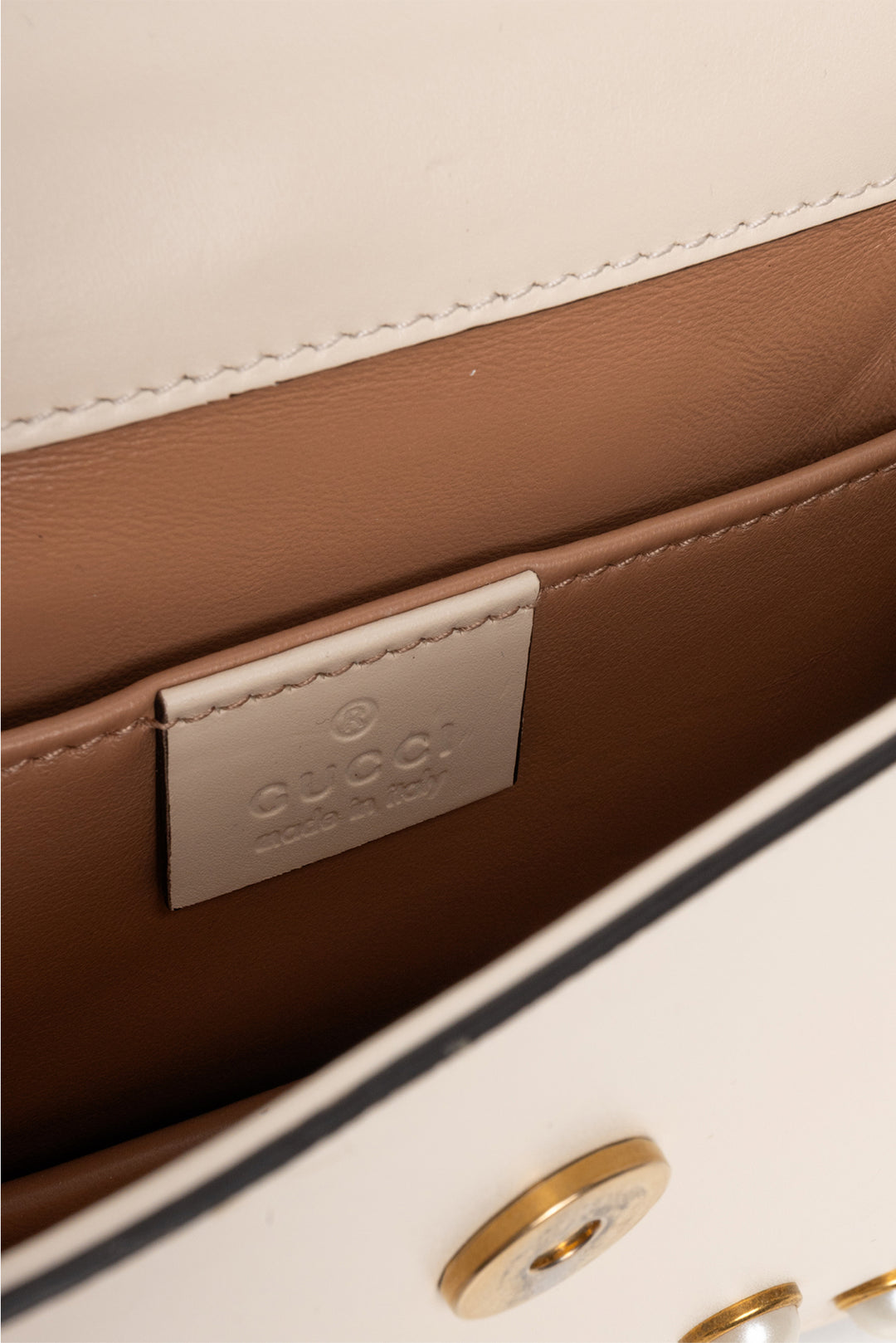 Gucci Faux Pearl Studded Mini Broadway Bee Shoulder Bag