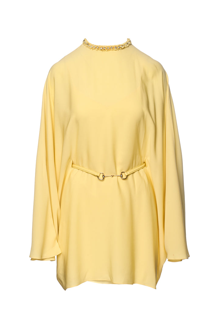 Gucci Size 40 Light Silk Cady Dress
