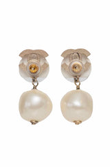 Chanel Faux Pearl Earrings