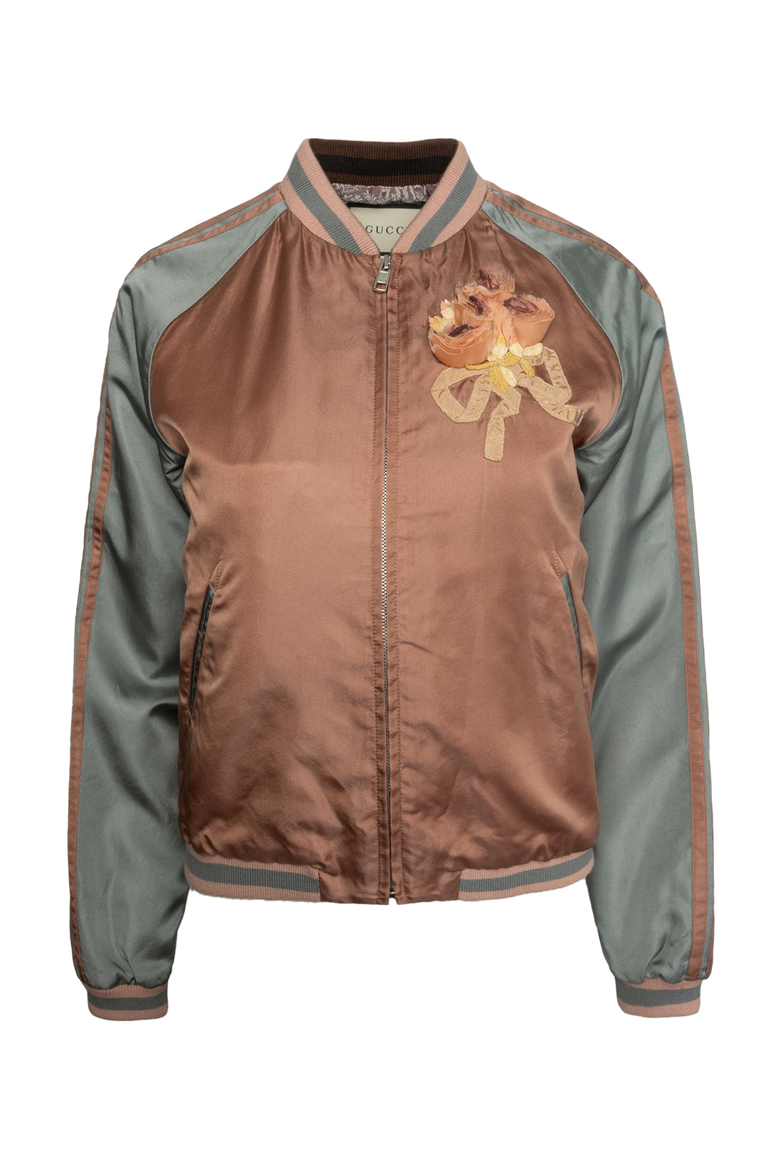 Gucci Size 40 Sequinned Guccy Cat Bomber Jacket