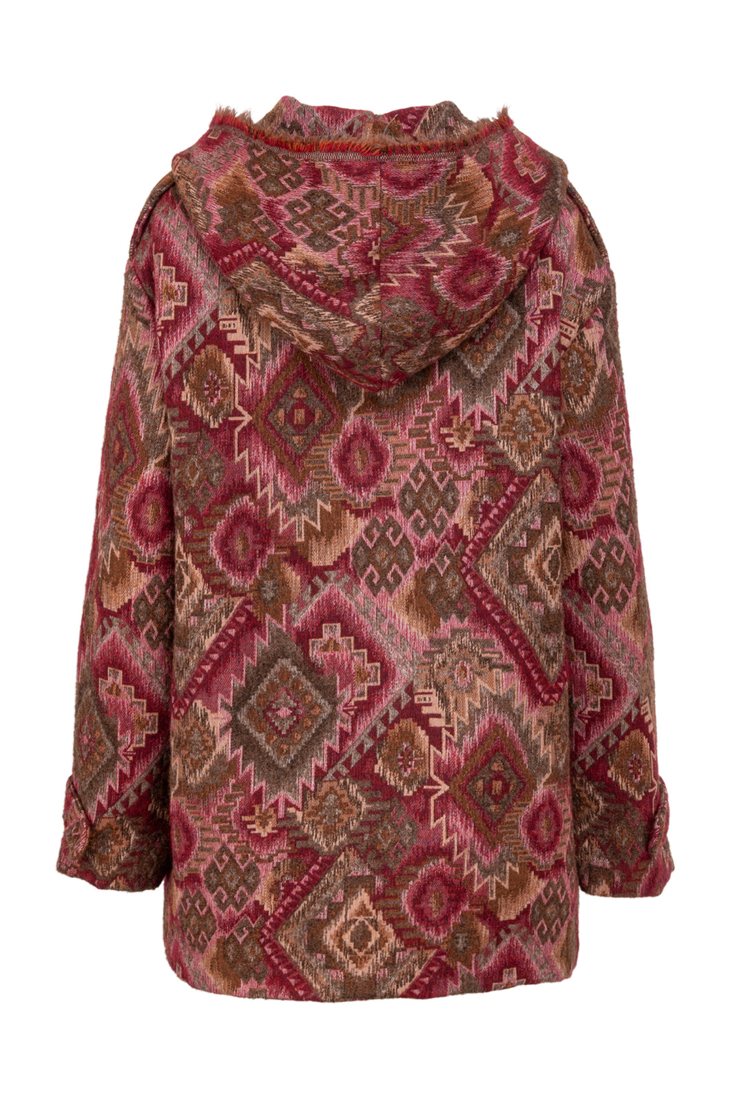 Souvenir Size S Fringe Trimmed Hooded Woven Fantasia Jacket