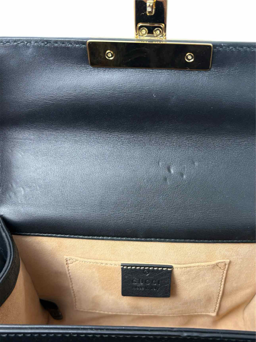 Gucci Small Studded Leather Padlock Purse
