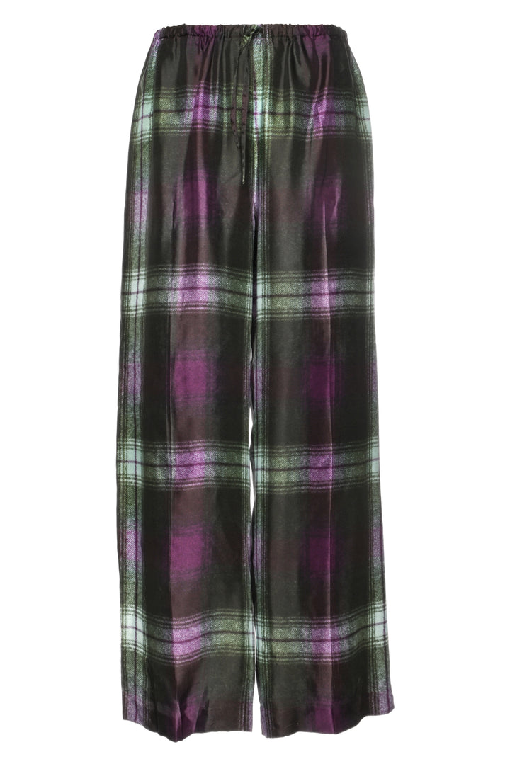 Dries Van Noten Size 38 Plaid Drawstring Pants