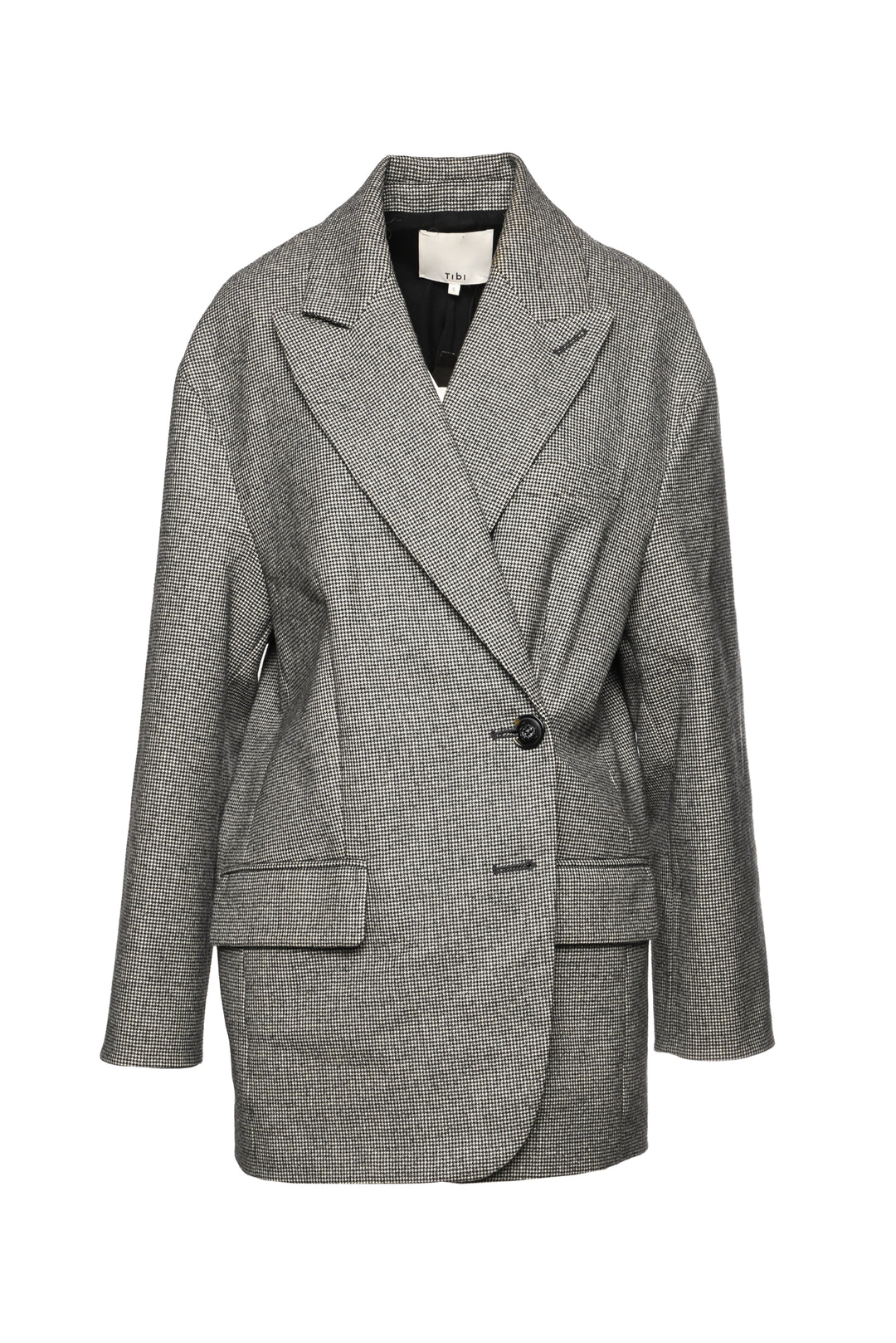 Tibi Size S Wool Houndstooth Blazer