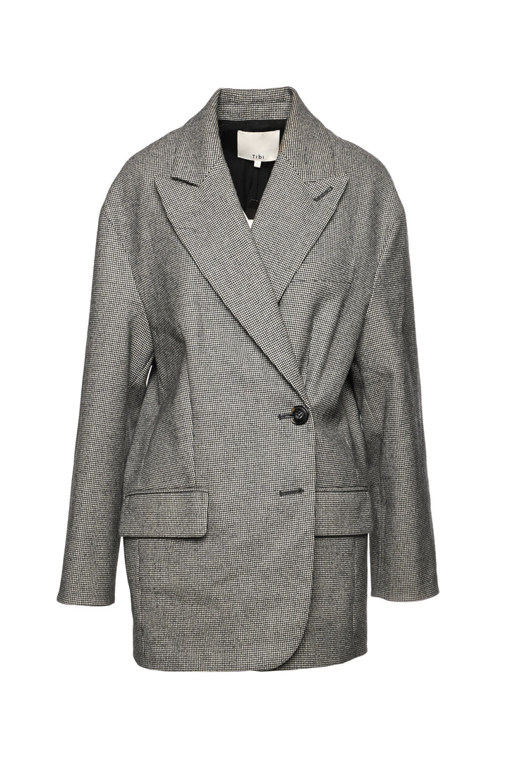 Tibi Size S Wool Houndstooth Blazer