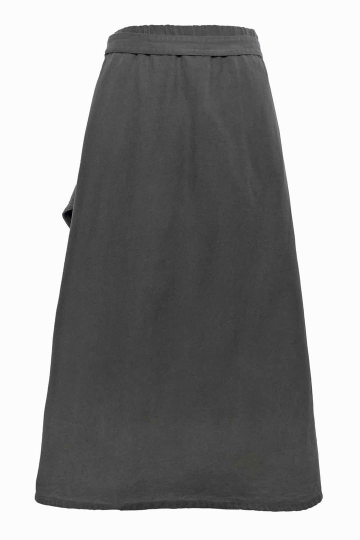 Christian Dior Size 4 Grey Denim Wrap Midi Skirt