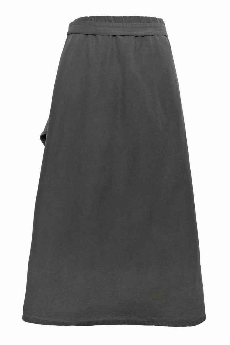 Christian Dior Size 4 Grey Denim Wrap Midi Skirt