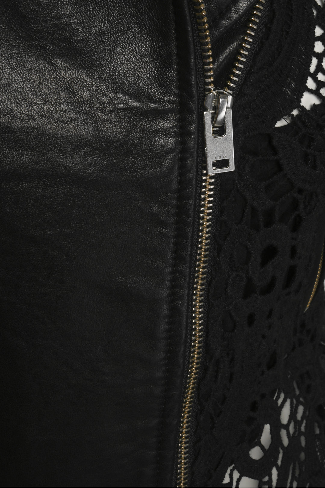 Iro Size 4 Leather & Crochet Moto Jacket