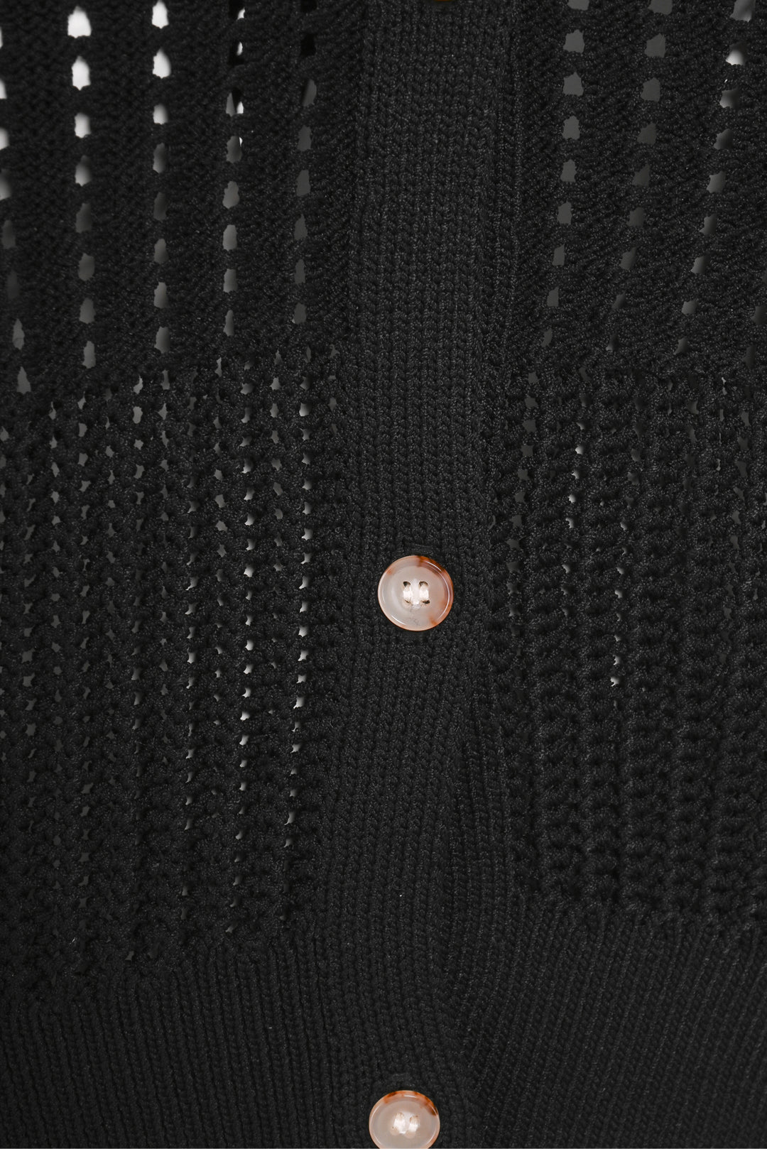 Frame Size S Shrunken Crochet Polo Cardigan