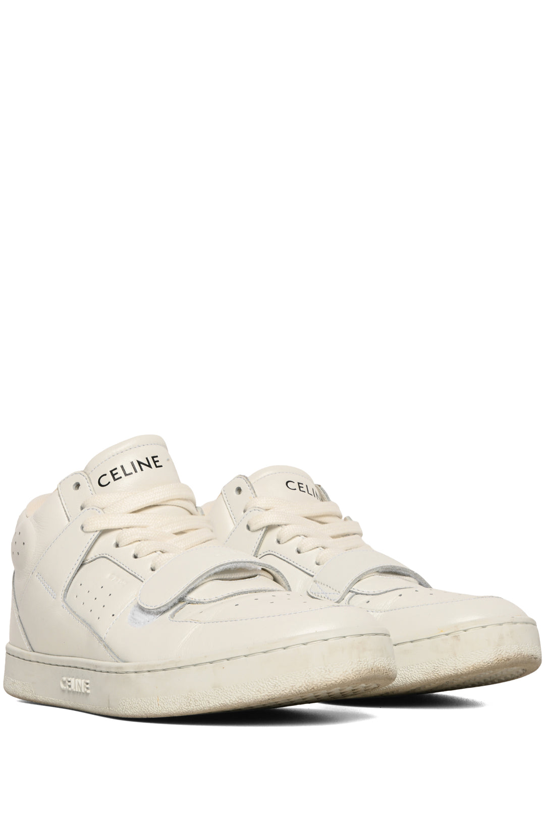 Celine Size 37 CT-02 Leather Mid Top Sneaker